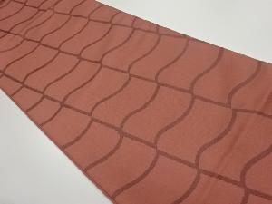 変わり瓦模様織出し洒落袋帯